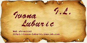 Ivona Luburić vizit kartica